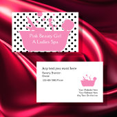 Spa de beauté rose Cartes de visite