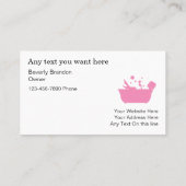 Spa de beauté rose Cartes de visite (Dos)