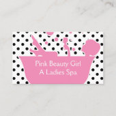 Spa de beauté rose Cartes de visite (Devant)