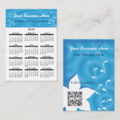 Spa de bleu de calendrier de carte de visite (Devant / Derrière)