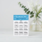 Spa de bleu de calendrier de carte de visite (Debout devant)