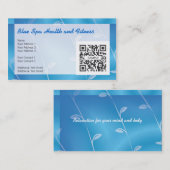 Spa de bleu de modèle de carte de visite (Devant / Derrière)