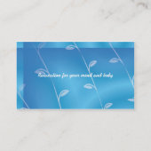 Spa de bleu de modèle de carte de visite (Dos)