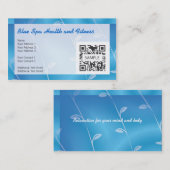 Spa de bleu de modèle de carte de visite (Devant / Derrière)