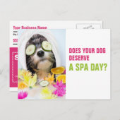 Spa de carte postale de chien Grooming (Devant / Derrière)