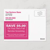 Spa de carte postale de chien Grooming (Dos)