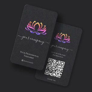 Spa de code QR Lotus Carte de visite