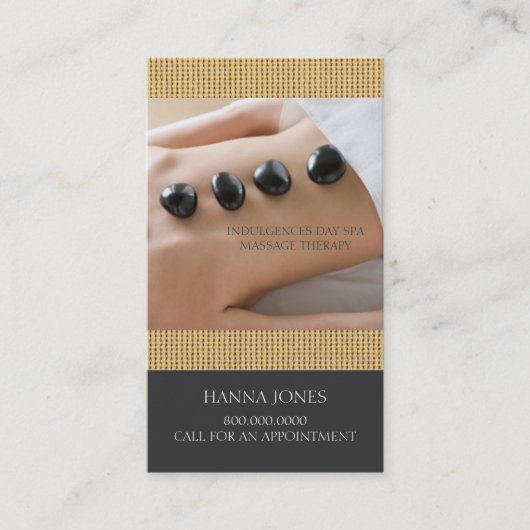 Spa de jour | Carte de visite de massage (Devant)