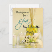 Spa de la fête de bachelorette Invitation - Person (Devant / Derrière)