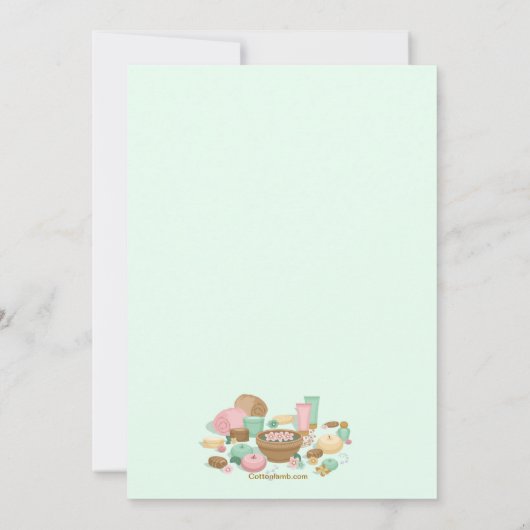 Spa de la santé beauté Invitation (Dos)