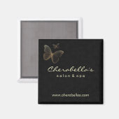 Spa de salon Papillon Aimant Beige Noir (Recto/Verso)