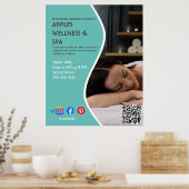 spa de santé affiche prospectus centre de bien-êtr (Cuisine)