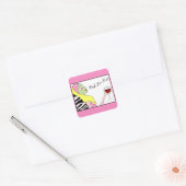 Spa Diva Vierkante Sticker (Envelop)