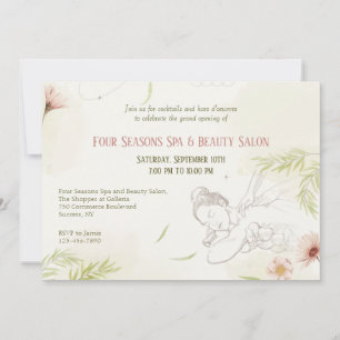 Spa en Beauty Invitation Kaart