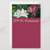 SPA en massage Briefpapier (Voorkant / Achterkant)