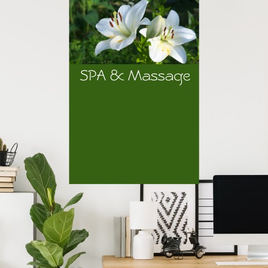 SPA en massage Poster (Thuiskantoor)