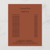 Spa en schoonheidsbedrijf gepersonaliseerde flyer (Achterkant)