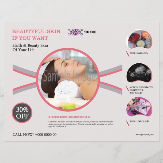 Spa- en schoonheidssalon Flyer (Voorkant)