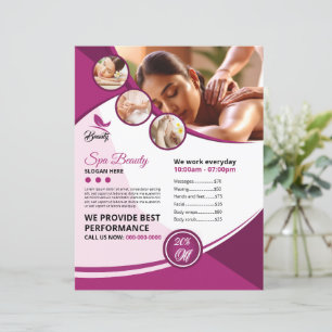 Spa en schoonheidssalon Flyer Sjabloon