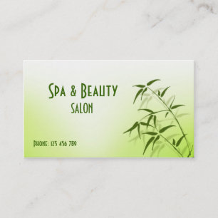 Spa et carte de visite de beauté