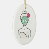 Spa Facial Woman Keramisch Ornament (Rechts)