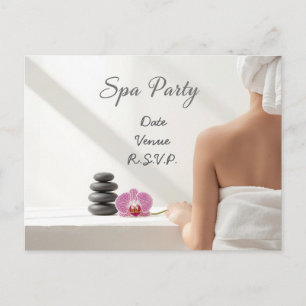 Spa Feest Minimaal Wellness Design Briefkaart