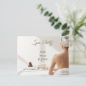 Spa Feest Minimaal Wellness Design Briefkaart (Staand voorkant)