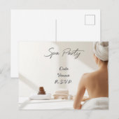 Spa Feest Minimaal Wellness Design Briefkaart (Voorkant / Achterkant)