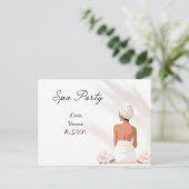 Spa Feest Minimaal Wellness Design Briefkaart (Staand voorkant)