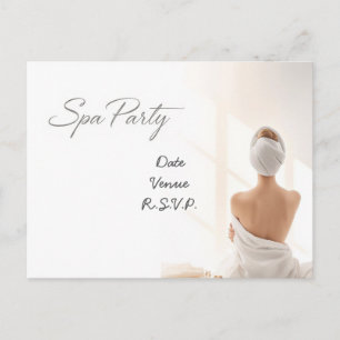 Spa Feest Minimaal Wellness Design Briefkaart