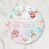 Spa feest Spatacular Verjaardag Dank u Bedankjes Labels (Voorkant)