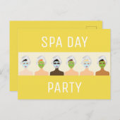 Spa-feest Uitnodiging Briefkaart (Voorkant / Achterkant)