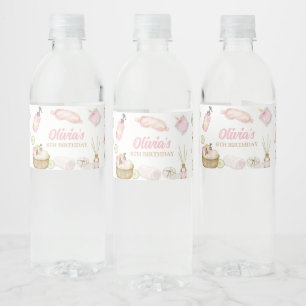 Spa-feest, Verwenningsfeest, Glam-make-upfeest Waterfles Etiket