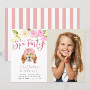 Spa-feestje Kinderverjaardag Foto Kaart