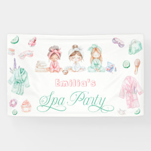 Spa Feestje Meisje Verjaardag Spandoek