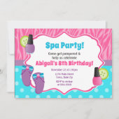 Spa fête Anniversaire Invitation Pamper Party (Devant)