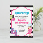 Spa fête Anniversaire Invitation Pamper Party (Debout devant)