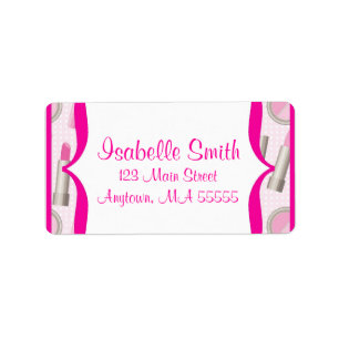 Spa Glamor Girl Birthday Party Adresetiketten Etiket