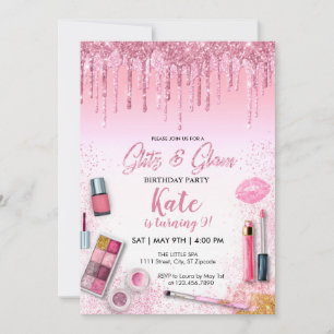 Spa Glitz & Glam Feest Meisje Verjaardag Kaart