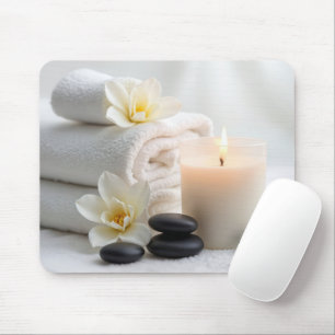 Spa Handdoeken en Magnolia Bloesems Muismat