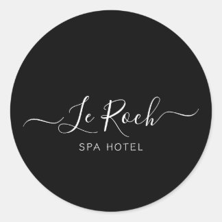 Spa Hotel Zwart Ronde Sticker