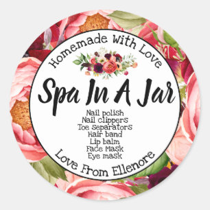 Spa in een pot ronde sticker