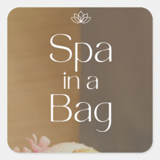 Spa in een tas vierkante sticker