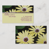 Spa - jaune de carte de visite de thérapie de (Devant / Derrière)