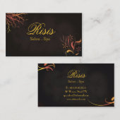 Spa jaune-orange rouge de salon de carte de visite (Devant / Derrière)