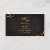 Spa jaune-orange rouge de salon de carte de visite (Dos)