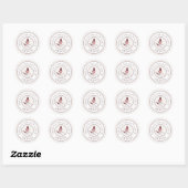 Spa Jour Anniversaire Fête Sticker rond Enveloppe  (Feuille)
