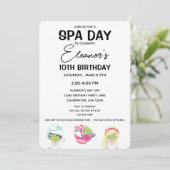 Spa Jour Anniversaire Fille Fête Invitation (Debout devant)