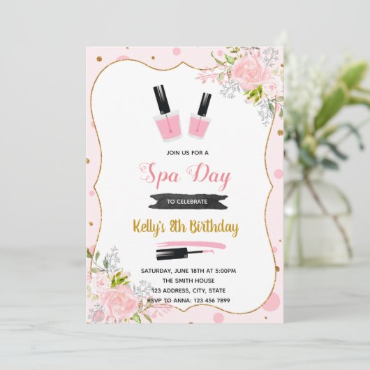 Spa jour anniversaire invitation (Debout devant)
