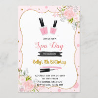 Spa jour anniversaire invitation